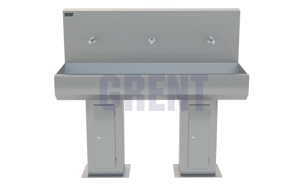 Умывальник 3-секционный на стойке GRENT-S-03