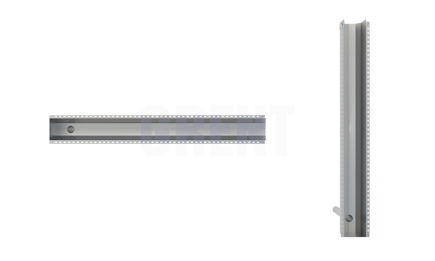 Лоток водоотводный мостовой GRENT MosT подвесной 300 выпускной торцевой