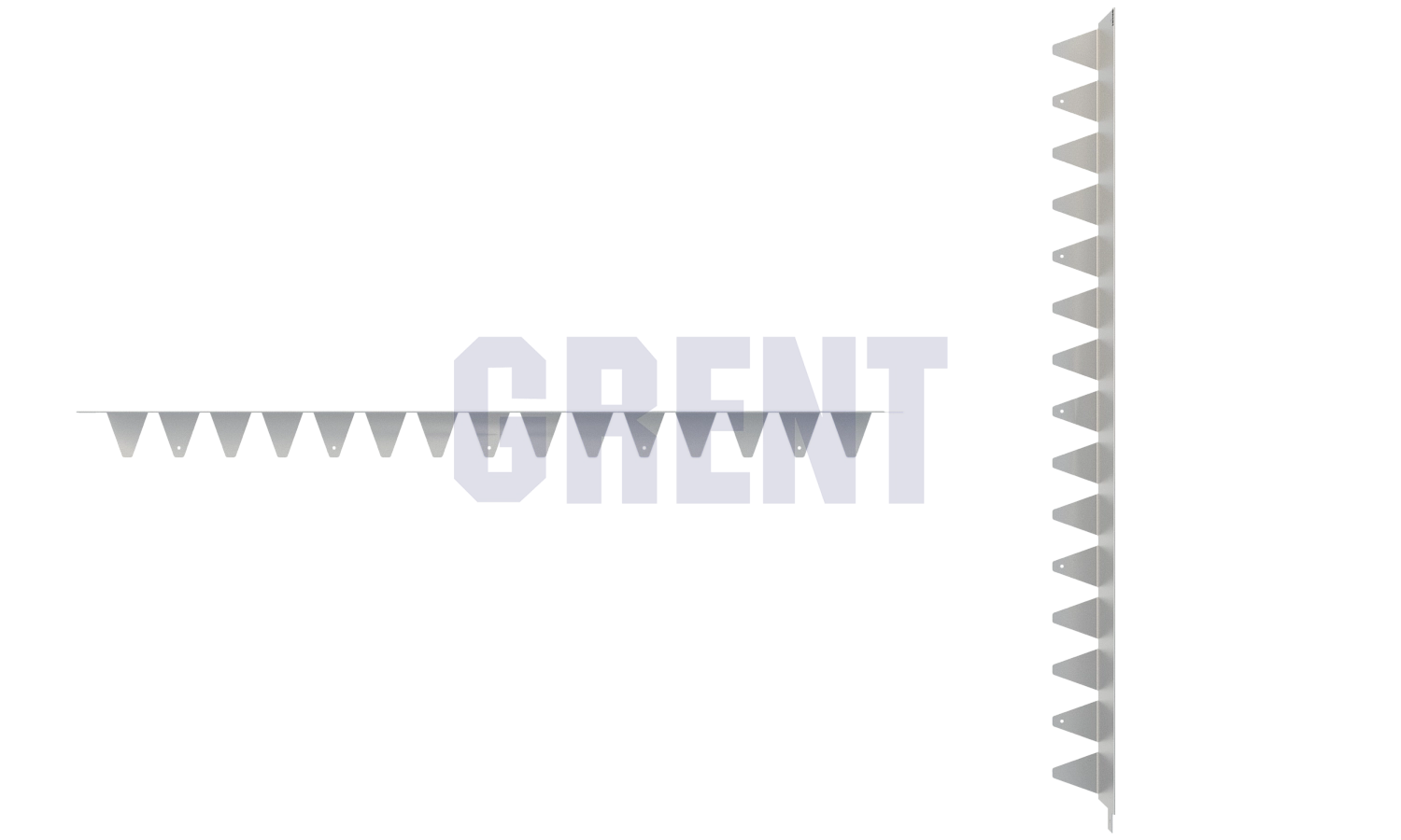 Бордюр стальной GRENT BR L-образный 1200*120, 1,5, нержавеющий