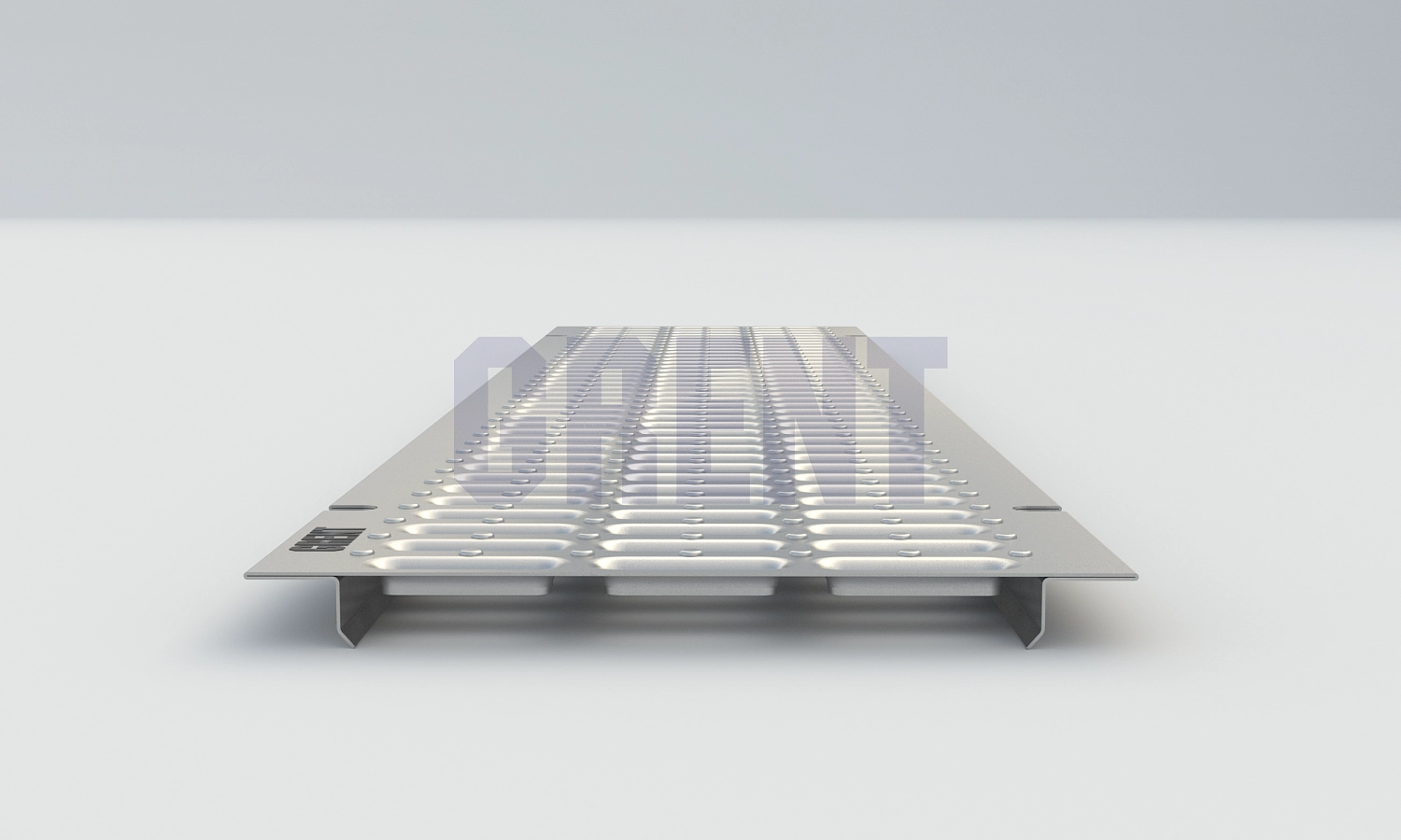 Штампованная решетка водоотводная из оцинкованной стали GRENT PlasT 200