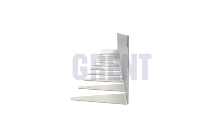 Бордюр стальной GRENT BR L-образный 1200*80, сталь 1.5 мм, оцинкованный