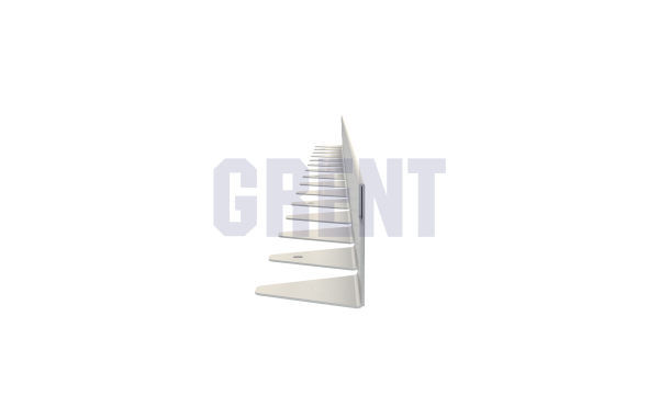 Бордюр стальной GRENT BR L-образный 2400*50, сталь 1.5 мм, нержавеющий