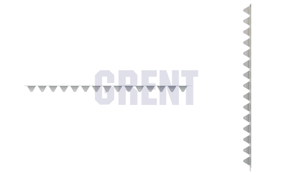 Бордюр стальной GRENT BR L-образный 2400*50, сталь 1.5 мм, нержавеющий