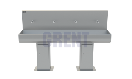 Умывальник 4-секционный на стойке GRENT-S-04