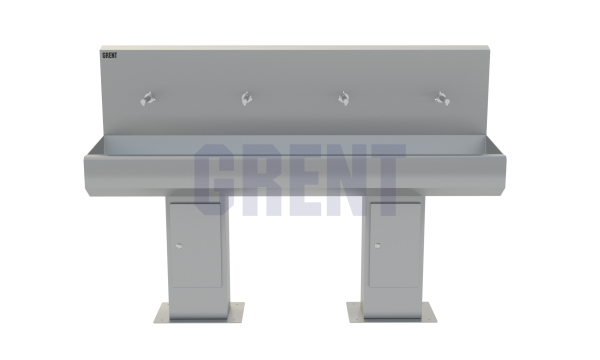Умывальник 4-секционный на стойке GRENT-S-04